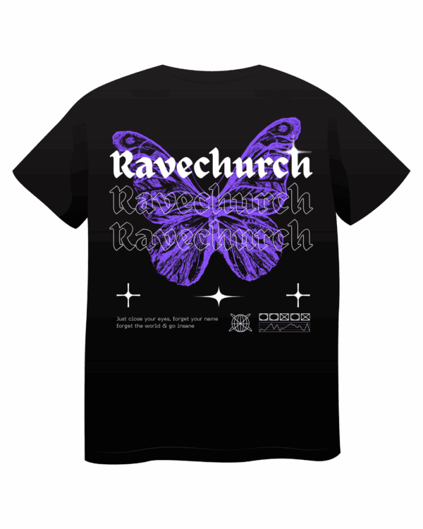 Butterfly Oversized T-Shirt Black
