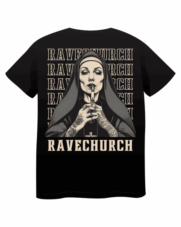 Smoking Nun Oversized T-Shirt Black